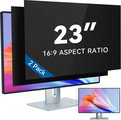 Miniatura 13 de IPROKKO Paquete de 2 filtros de pantalla de privacidad de computadora de 21.5 pulgadas para monitor de pantalla ancha de 16:9, protector de Pantalla