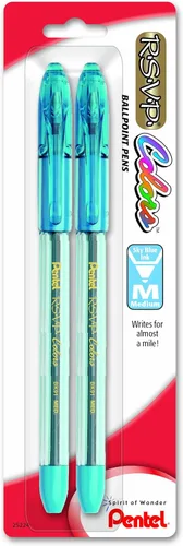 Miniatura 2 de Pentel R.S.V.P. Colors - Bolígrafo de 0.039 in, línea media, tinta violeta, paquete de 5 (BK91CRBP5V), color negro