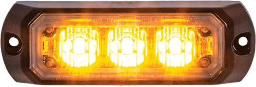 Buyers Products 8891400, luz estroboscópica rectangular LED de 3.5 pulgadas, camiones de trabajo, barra de luz, vehículos de construcción, 12 Ámbar