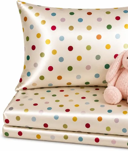 Miniatura 12 de Sábana bajera ajustable de satén para cama infantil, cama individual, sofá cama para retener la humedad del cabello (sábana individual)