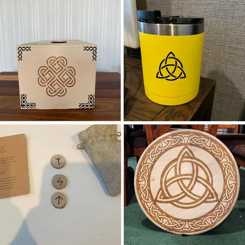 Miniatura 7 de Plantillas de runas para pintar en madera y piedras, reutilizables, borde celta, alfabeto antiguo, plantillas de símbolos vikingos