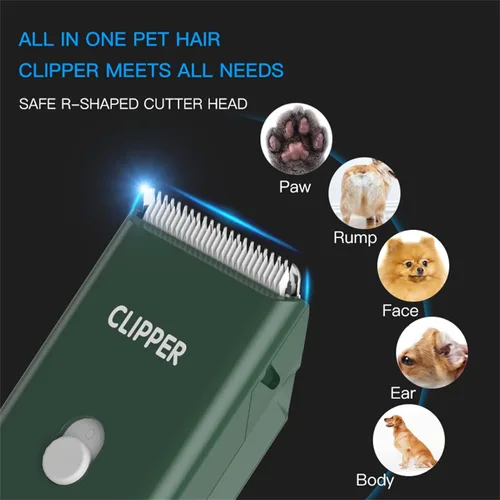 Miniatura 2 de Cortapelos para mascotas profesionales impermeables de bajo ruido para el hogar, eléctrica, recargable por USB, herramientas de aseo sin dolor