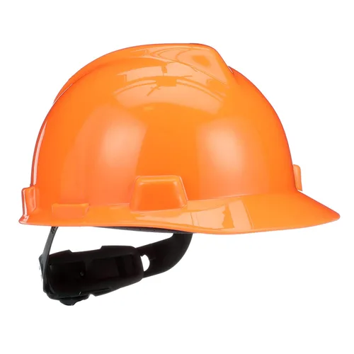 Miniatura 33 de MSA 477484 V-Gard - Casco de seguridad, con suspensión de trinquete Fas-Trac III, carcasa de polietileno, protección anti-impacto superior, correas