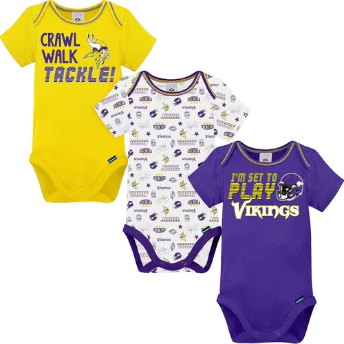 Miniatura 19 de Gerber - Mameluco unisex de manga corta para bebé, equipo de la NFL, paquete de 3