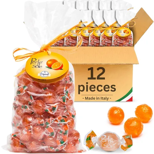 Miniatura 13 de Perle di Sole Gotas de caramelo de limón italiano, caramelo duro de limón envuelto individualmente, caramelos cítricos gaseosos y agrios