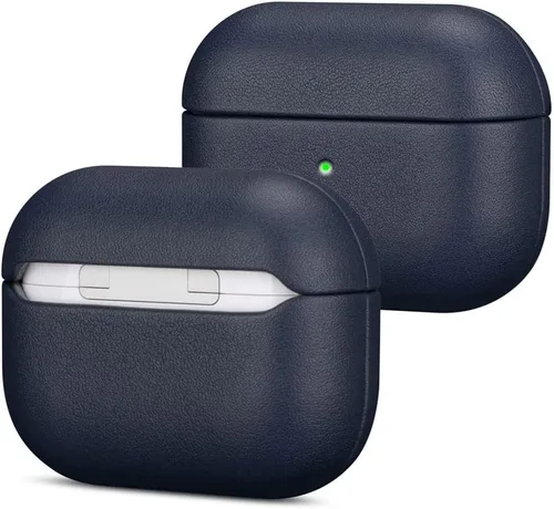 Miniatura 13 de Lopie Serie Hecha a Mano Funda de Cuero para AirPods Pro con Llavero, Completamente Envuelta con Cuero de Grano Completo Funda Protectora