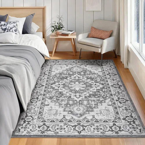 Miniatura 47 de Lofus 8x10 Alfombras de área para sala de estar, alfombra de área lavable, alfombras para dormitorio, cocina, alfombra vintage boho, alfombra suave