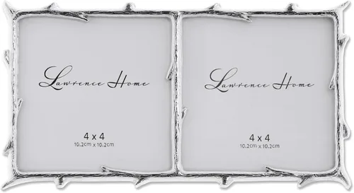 Miniatura 14 de Lawrence Frames 712657 Marco de fotos de metal plateado con diseño de ramas naturales de 5 x 7 pulgadas Plata