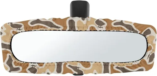 Miniatura 8 de Funda para espejo retrovisor de automóvil con estampado de vaca negro, protector de espejo retrovisor automático elástico