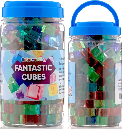 Miniatura 9 de Cubos acrílicos, piedras preciosas y cristales, diamantes falsos, tarro de 200 piezas de joyas de relleno de jarrón para manualidades, rocas
