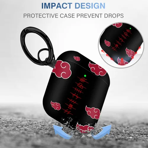 Miniatura 2 de Maxjoy Funda para Airpods, diseño de dibujos animados de anime para Airpods de 1ª y 2ª generación, funda para Air Pods para hombres, niños y niñas