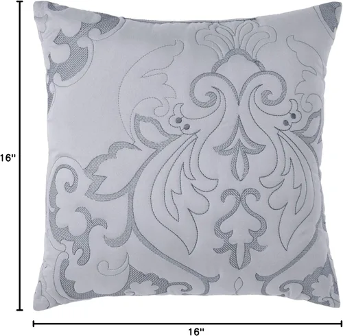Miniatura 4 de BrylaneHome Amelia Almohada Cuadrada - Gris