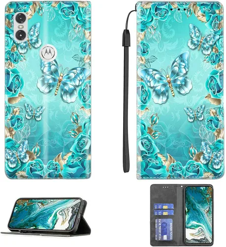 Miniatura 390 de Funda para Moto One Zoom compatible con Motorola One Zoom Phone Case Flip Stand Cover Magnetic Close YHD