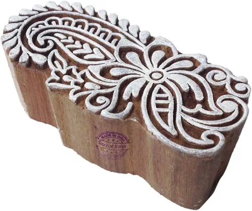 Miniatura 34 de Royal Kraft Sellos de madera DIY tela, textil, arcilla, cerámica, papel, bloques de impresión de henna THAtag012