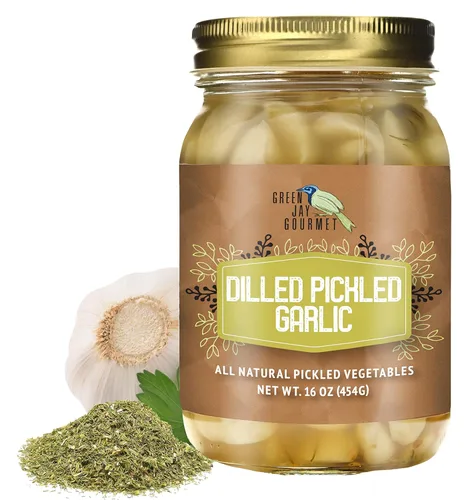 Miniatura 9 de Green Jay Gourmet Dientes de ajo en escabeche en un frasco – Ajo asiático en escabeche – Bulbos de ajo fresco para cocinar – Ingredientes naturales
