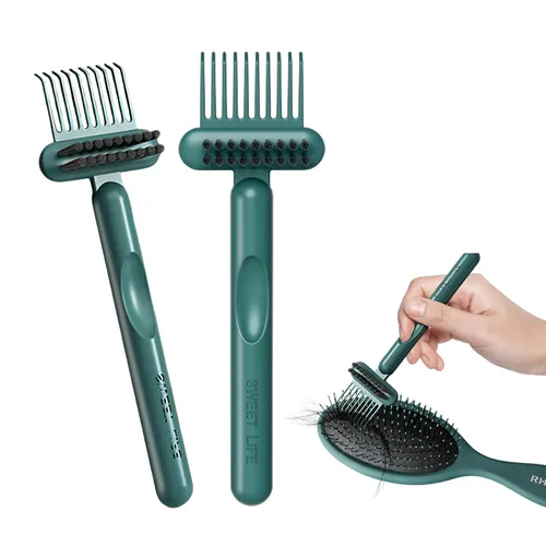 Miniatura 11 de RHOS Herramienta limpiadora de cepillos de pelo 2 en 1, limpiador de peine para eliminar el vello y el polvo, ideal para el hogar, uso en el salón