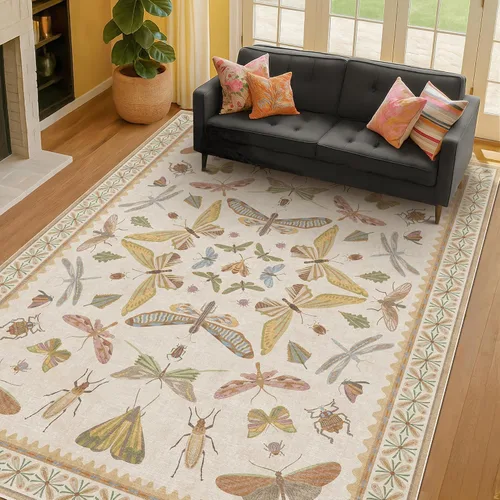 Miniatura 46 de Hazo Haus Alfombra de Baño Bohemia Lavable 2x3, Alfombras Pequeñas para Cocina, Tocador, Puerta Principal Entrada Interior, Antideslizante Pelo Bajo