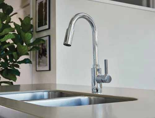 Miniatura 7 de Moen Genta LX - Grifo de cocina moderno cromado de una sola manija con rociador extraíble, cabezal de acoplamiento reflectante, grifo para fregadero