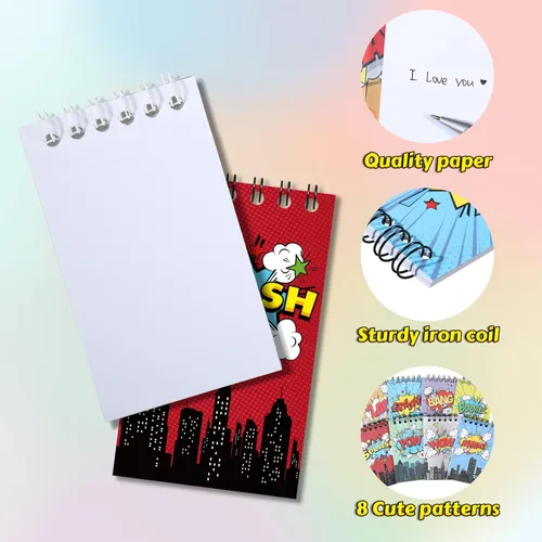 Miniatura 3 de Containlol Paquete de 24 mini cuadernos para fiestas, regalos de premios, rellenos de piñata, carnaval, bolsas de regalos, diario, bloc de notas