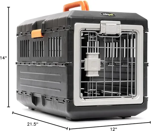 Miniatura 8 de Transportador Mirapet USA para mascotas y jaula de 53.34 cm - Diseño plegable premium para gatos y perros - Caseta portátil para mascotas pequeñas