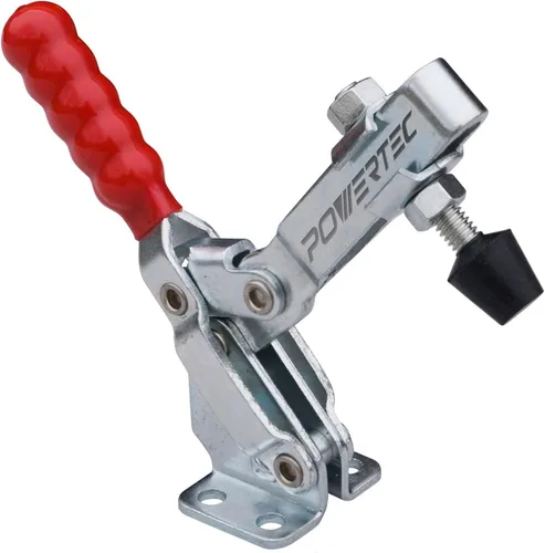 Miniatura 12 de POWERTEC Abrazadera de palanca, capacidad de sujeción de 400 libras, pestillo ajustable de perno en U 323 con agarre antideslizante para plantillas