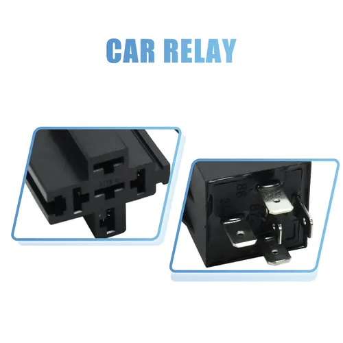 Miniatura 5 de uxcell JD-1914 5 Pin DC 12V 40A Universal Vehículo Vehículo Motor Fusible Relé Interruptor Poder con Arnés