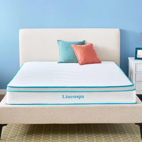 Miniatura 16 de Linenspa Colchón de espuma viscoelástica con infusión de gel de 5 pulgadas, tamaño completo, firme, cama de perfil bajo, colchón en una caja, cama