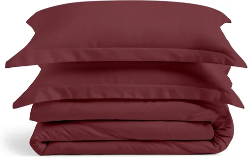 Miniatura 28 de Cosy House Collection Juego de funda de edredón de lujo de 2 piezas, mezcla de rayón derivado del bambú, ropa de cama ultrasuave, protector de Crema