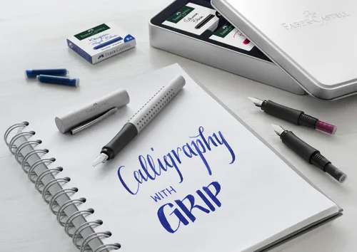 Miniatura 2 de Faber-Castell Grip 2011 - Bolígrafo de caligrafía, color plateado