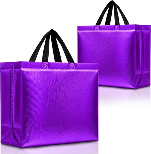 Miniatura 23 de Nush Nush Bolsas de Regalo Rojas Tamaño Mediano – Juego de 12 Bolsas de Regalo Rojas Brillantes Reutilizables con Asas - Bolsa Ideal para Regalos