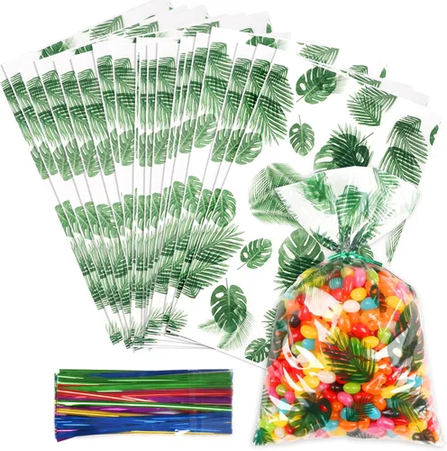 Miniatura 16 de 100 bolsas de celofán, bolsas de celofán transparente de 4 x 6 pulgadas, 100 lazos dorados, para galletas, chocolate, panadería, recuerdos