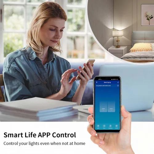Miniatura 6 de Interruptor de luz táctil de pared inteligente WiFi de 2.4 GHz