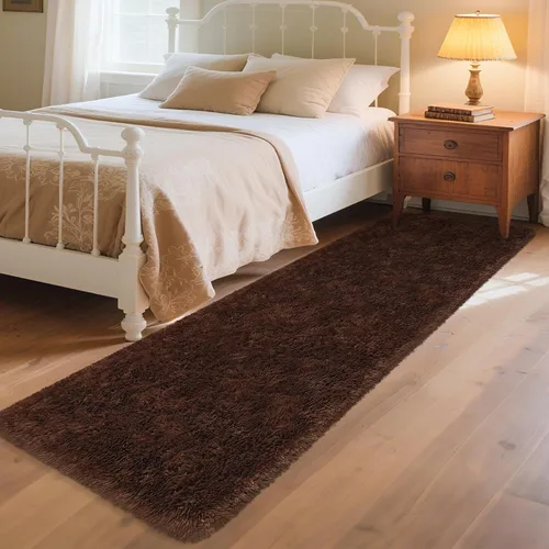 Miniatura 54 de Alfombras verdes para dormitorio de niños: alfombra de pasillo lavable de 2x6, alfombras pequeñas antideslizantes, esponjosas, suaves, peludas