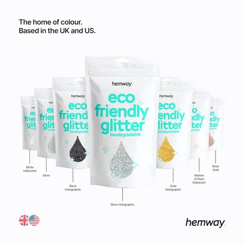 Miniatura 7 de Purpurina biodegradable, holográfica plateada, 3.5 onzas, respetuosa con el medio ambiente, extra gruesa, bioecológica, vegana para festivales