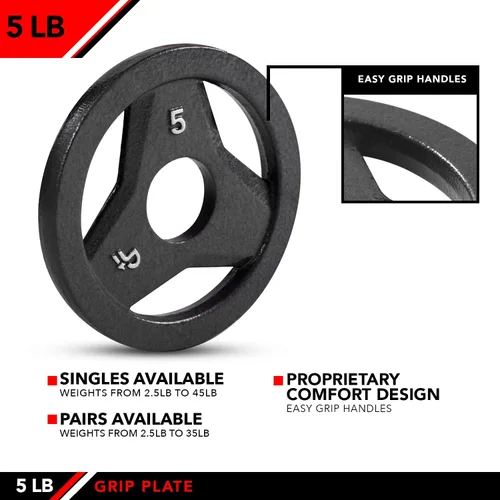 Miniatura 4 de JFIT Olympic 2 Inch Grip Plates and Bumper Plates for Barbell - Single Weights or Sets of 2 (Muliple Weights)