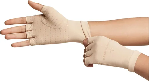 Miniatura 5 de Tommie Copper Guantes de compresión de medio dedo, unisex, para hombres y mujeres, guantes para rigidez de manos, hinchazón y apoyo articular