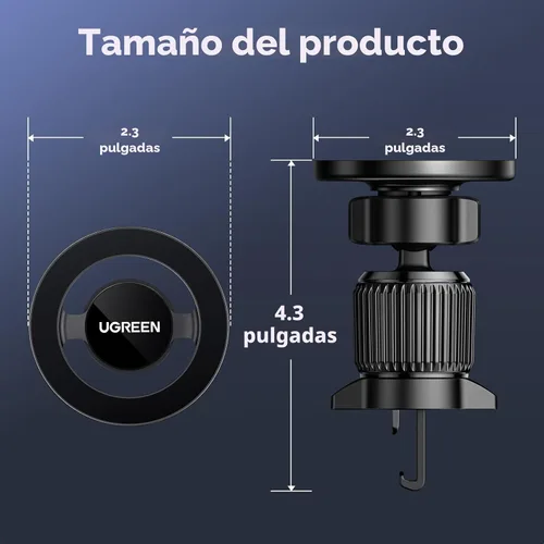 Miniatura 5 de UGREEN Soporte para Teléfono de Coche para Magsafe Ventilación de Aire Soporte Magnético para Teléfono Compatible con iPhone 17 16 15 14 13 12 Pro