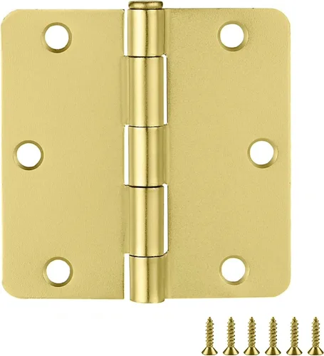 Miniatura 11 de Design House Paquete de 10 bisagras de puerta interior de 3.5 x 3.5 pulgadas con radio de 1/4 de pulgada, negro mate, construcción de acero