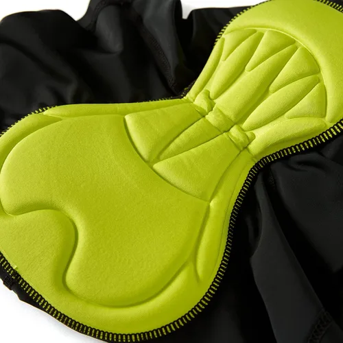 Miniatura 6 de KID1234 Pantalones de ciclismo para niños, pantalones cortos acolchados 3D, pantalones cortos de ciclismo para niñas, pantalones cortos negros