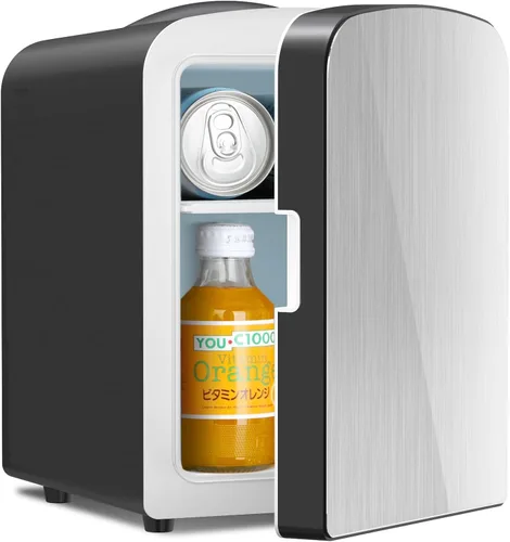 Miniatura 8 de Antarctic Star Refrigerador compacto, mini refrigerador portátil, cuidado de la piel, capacidad de 4 litros/6 latas, para dormitorio, automóvil