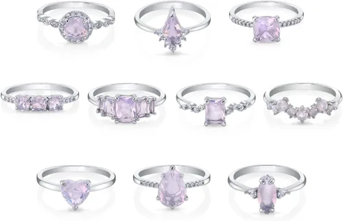 Miniatura 2 de Fragrant Jewels Vela de piedra natal de octubre con anillo de turmalina CZ en el interior (tamaño 9)
