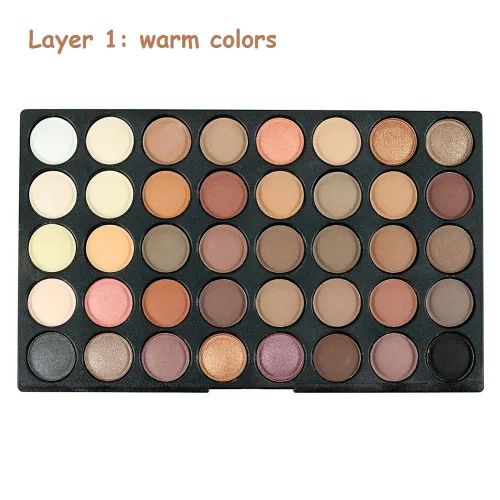 Miniatura 5 de VERONNI Mini paleta de sombras de ojos de 120 colores vivos, mate y brillante, juego de maquillaje profesional de 3 capas brillantes y cálidas