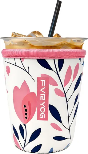 Miniatura 83 de Fundas de neopreno reutilizables aisladas para café helado, fundas para tazas de café helado, fundas para bebidas heladas y calientes