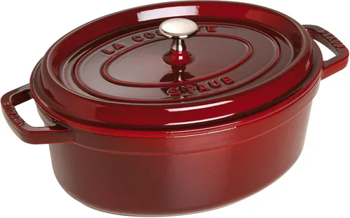 STAUB - Olla cocotte ovalada 29cm rojo granada Granadina