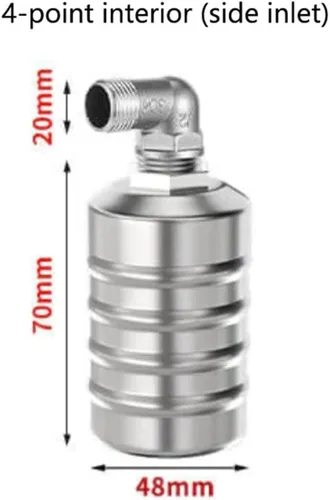 Miniatura 7 de Válvula de bola flotante de acero inoxidable 304, controlador de nivel completamente automático, tanque de torre de agua, grifo de cocina lleno