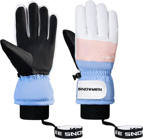 Century Star Guantes de esquí para hombres y mujeres, guantes de nieve para pantalla táctil, impermeables, cálidos, guantes de snowboard para moto
