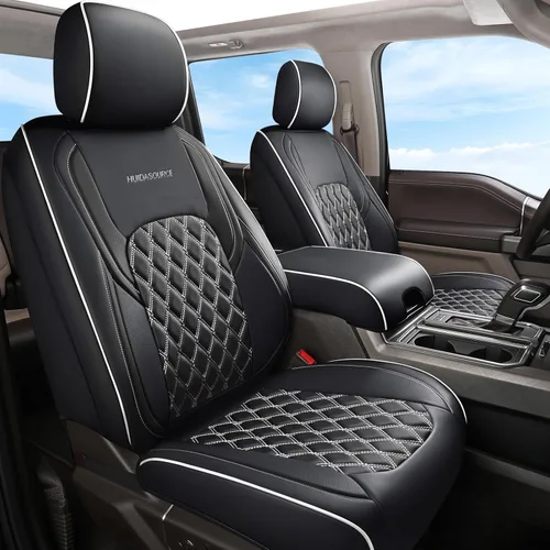 Miniatura 14 de Huidasource - Juego completo de fundas de asiento para Dodge Ram, fundas impermeables de cuero para camioneta pickup, con cobertura total, protector
