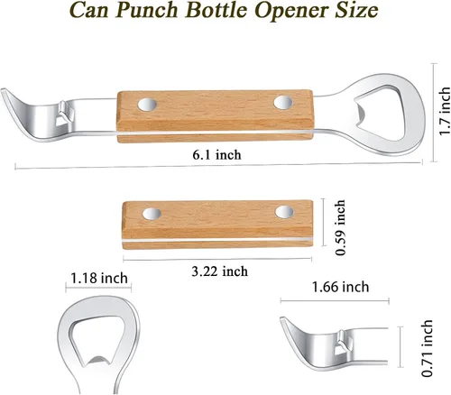 Miniatura 3 de Abrebotellas magnético de acero inoxidable con imán para acampar y viajar, 1 paquete