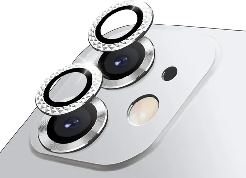 Miniatura 21 de LucBuy Protector de lente de cámara para iPhone 12 Pro Max, vidrio templado HD de alta calidad, aleación de aluminio, anillo individual, película