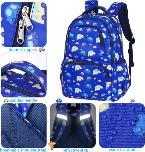Miniatura 5 de Mochila para niñas, mochila escolar con nubes de arco iris, mochila escolar ligera con lonchera y estuche para lápices